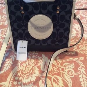 Coach Dempsey Tote 22 in Denim